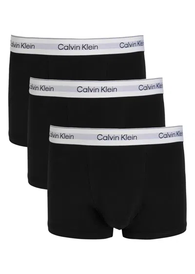 Calvin Klein Icon Stretch-cotton Trunks In Black