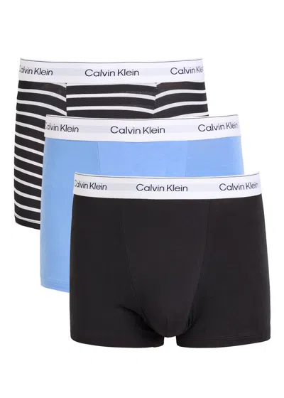 Calvin Klein Icon Stretch-cotton Trunks In Blue