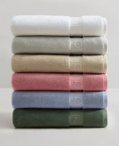 Calvin Klein Iconic Cotton Jacquard Bath Towels In Gray