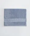 Calvin Klein Iconic Cotton Jacquard Hand Towel, 30" X 16" In Blue