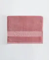 Calvin Klein Iconic Cotton Jacquard Hand Towel, 30" X 16" In Pink
