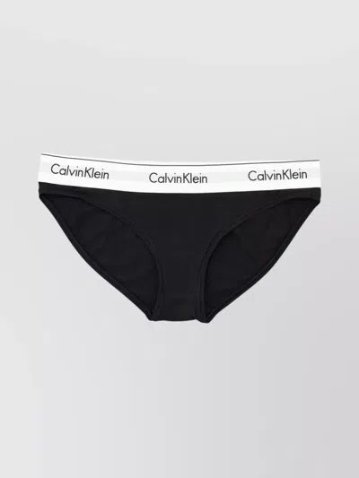 Calvin Klein Iconic Cotton Logo Bikini In Black