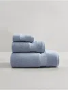 Calvin Klein Iconic Solid Towel Set In Blue