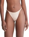 Calvin Klein Ideal Micro Low Rise String Thong In Cedar