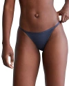 Calvin Klein Women's Ideal Stretch Micro High-leg String Bikini Underwear Qd5176 In Speakeasy
