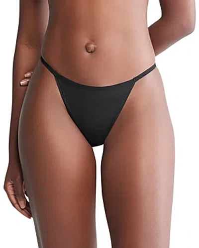 Calvin Klein Ideal Micro String Bikini In Black