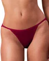 Calvin Klein Ideal Micro String Bikini In Red