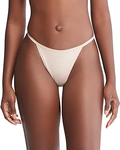 Calvin Klein Ideal Micro String Bikini In Subdued