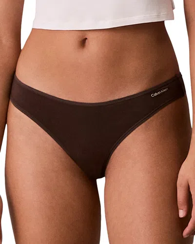 Calvin Klein Ideal Thong In Brown