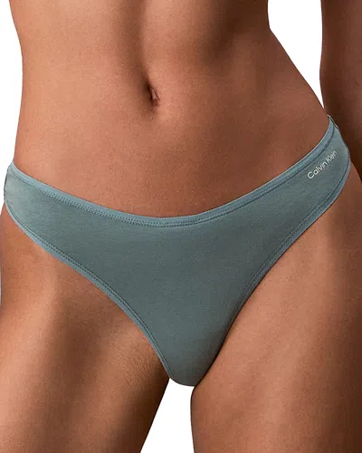 Calvin Klein Ideal Thong In Green