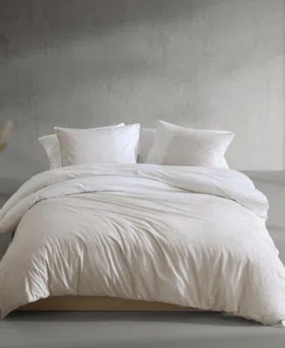 Calvin Klein Ikat Pinstripe Cotton Percale Comforter Sets In White,neutral Pink