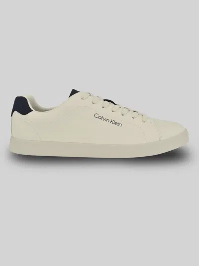 Calvin Klein Ilano Casual Lace-up Sneakers In White