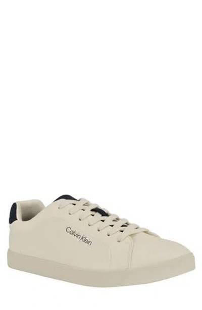 Calvin Klein Ilano Low Top Sneaker In Ivory/navy