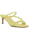 Calvin Klein Ileyia Womens Faux Leather Kitten Slide Sandals In Multi