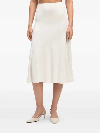 Calvin Klein Skirts Recycled Cdc Bias Cut Midi Skirt In Beige