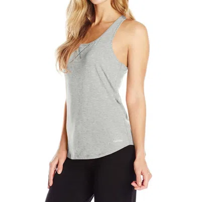 Calvin Klein Impact French Terry Sleep Tank In Heather Grey