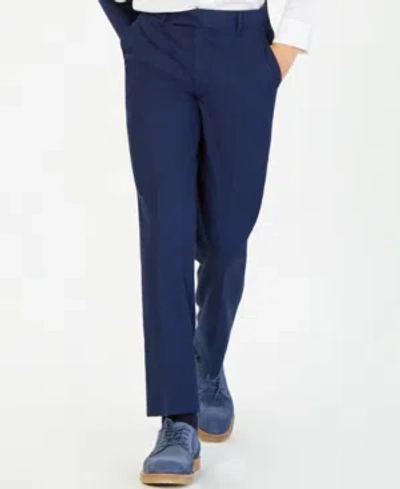 Calvin Klein Kids' Big Boys Slim-fit Infinite Stretch Suit Pants In Blue