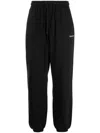 Calvin Klein Institutional Logo-embroidered Track Pants In 黑色