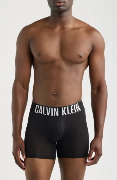 Calvin Klein Intense Power Air Boxer Briefs In Black