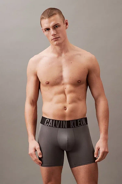 Calvin Klein Intense Power Boxer Brief 3-pack In Red, Men's At Urban Outfitters In Gray