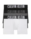 Calvin Klein Intense Power Logo Waistband Micro Boxer Briefs, Pack Of 3 In Black / Grey Sky / White