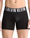 Calvin Klein Assorted 3-pack Performance Microfiber Trunks In Black/syrah/sand Trap Brown