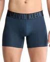 Calvin Klein Intense Power Logo Waistband Micro Boxer Briefs, Pack Of 3 In Navy Stone/pewter/deep Mauve