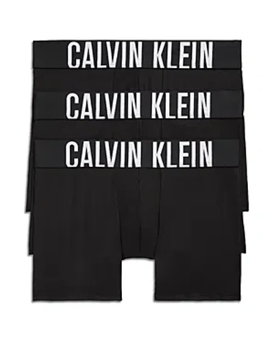 Calvin Klein Intense Power Logo Waistband Micro Boxer Briefs, Pack Of 3 In Black