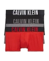 Calvin Klein Intense Power Logo Waistband Micro Low Rise Trunks, Pack Of 3 In Lxo Black/