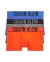 Calvin Klein Intense Power Logo Waistband Micro Low Rise Trunks, Pack Of 3 In Mdi Dazzli