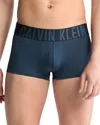 Calvin Klein Intense Power Logo Waistband Micro Low Rise Trunks, Pack Of 3 In Navy Stone/pewter/deep Mauve