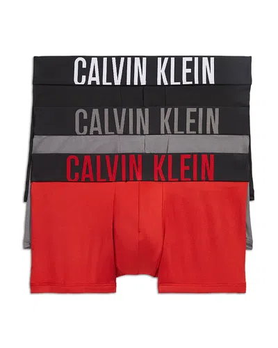 CALVIN KLEIN INTENSE POWER LOGO WAISTBAND MICRO LOW RISE TRUNKS, PACK OF 3