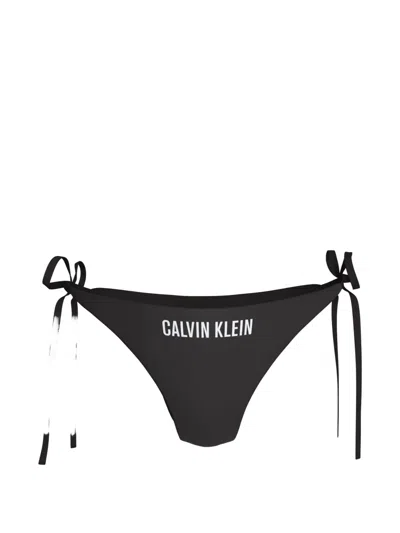 Calvin Klein Intense Power Logo-detail Bikini Bottoms In Black