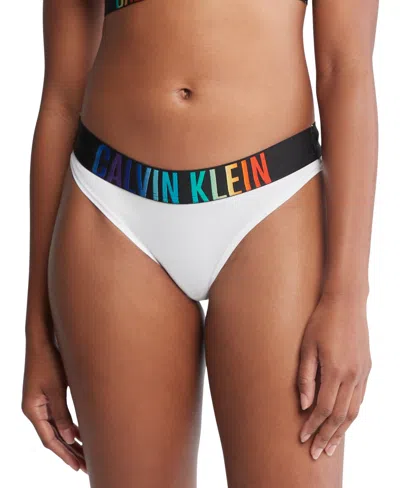 Calvin Klein Intense Power Pride Cotton Bikini Underwear Qf7835 In White