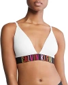 Calvin Klein Intense Power Pride Triangle Bralette In White