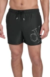 Calvin Klein Intense Power Swim Trunks In Black