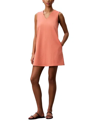 Calvin Klein Interlock Mini Dress In Orange