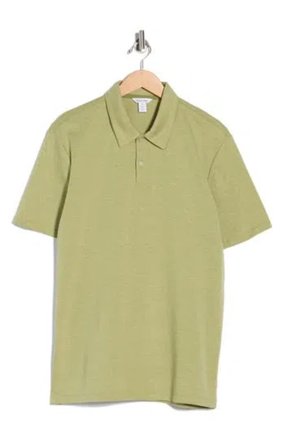 Calvin Klein Interlock Textured Polo In Green