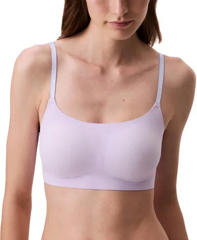 Calvin Klein Invisibles Comfort Lightly Lined Retro Bralette Qf4783 In Lilac Quartz