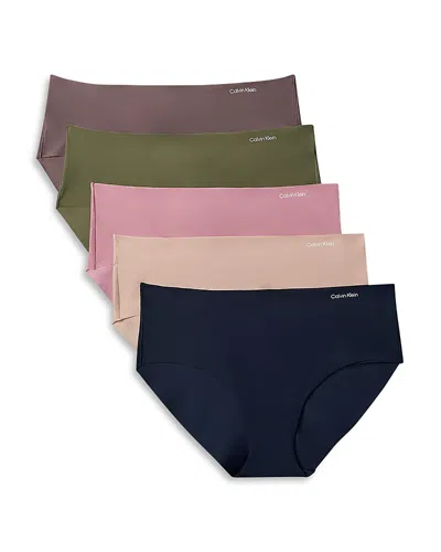 Calvin Klein Invisibles Hipster Briefs, Pack Of 5 In Multi