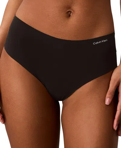 Calvin Klein Invisibles Seamless Microfiber Stretch Hipster Panty, Qd5414 In Black