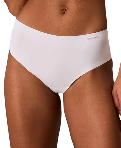 Calvin Klein Invisibles Seamless Microfiber Stretch Hipster Panty, Qd5414 In Classic White