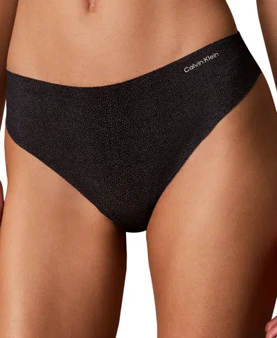 Calvin Klein Invisibles Seamless Microfiber Stretch Thong, Qd5413 In Brown