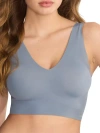 Calvin Klein Invisibles Smoothing Longline Bralette In Flint Stone