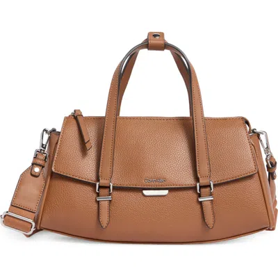Calvin Klein Irene Satchel Bag In Brown
