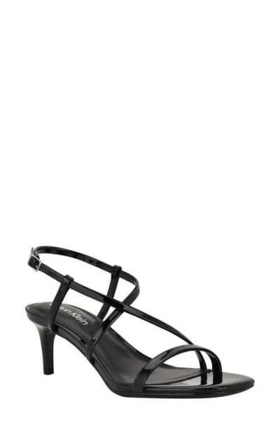Calvin Klein Ishaya Ankle Strap Sandal In Black
