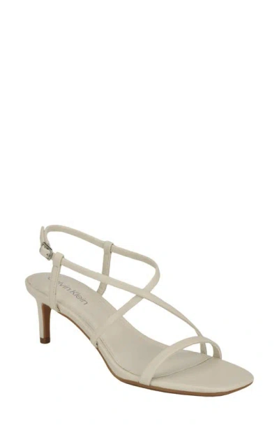 Calvin Klein Ishaya Ankle Strap Sandal In Ivory