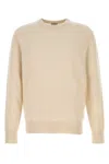 Calvin Klein Ivory Cashmere Blend Sweater In Neutral