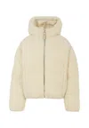 Calvin Klein Ivory Down Jacket For Girl In White