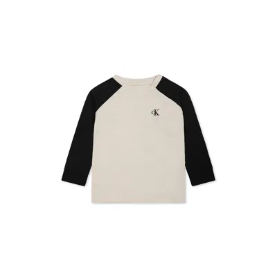 Calvin Klein Ivory T-shirt For Baby Boy With Logo